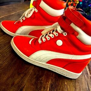 Rare Puma Miharayasuhiro Co -lab Orange High-Top Sneakers